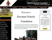 Tablet Screenshot of kewaneeschoolsfoundation.org